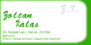 zoltan kalas business card